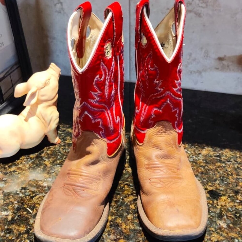 Girls Cowgirl Boots, Size 10